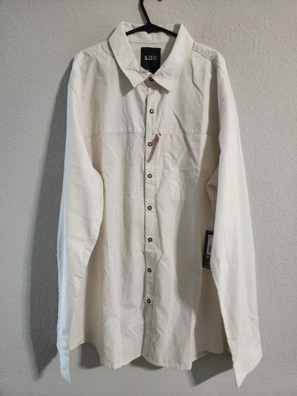 5.11 Tactical NWT Igor Solid Long-sleeve Shirt Silver Birch Snap buttons large